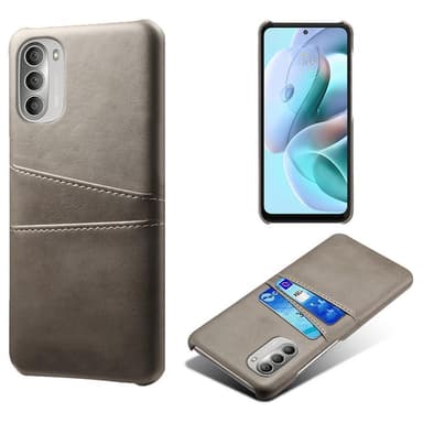 SKALO Moto G51 PU-nahkainen Korttikotelo - Harmaa
