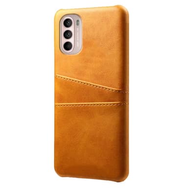 SKALO Moto G31 / G41 PU-nahkainen Korttikotelo - Vaaleanruskea