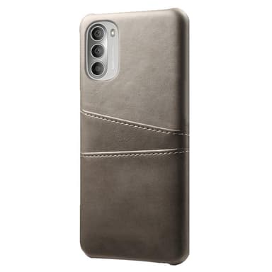 SKALO Moto G51 PU-nahkainen Korttikotelo - Harmaa