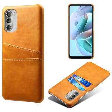 SKALO Moto G51 PU-nahkainen Korttikotelo - Vaaleanruskea