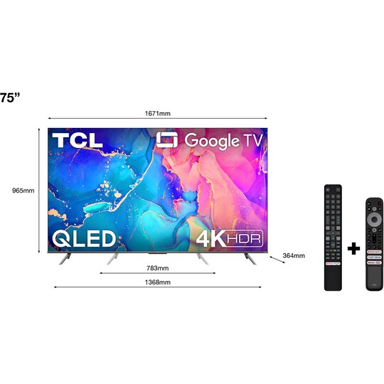 TCL 75   QLED760 4K LED älytelevisio (2022)