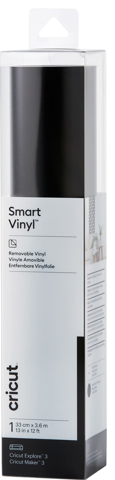 Cricut Smart Vinyl Removable arkki  33x366 cm (musta)
