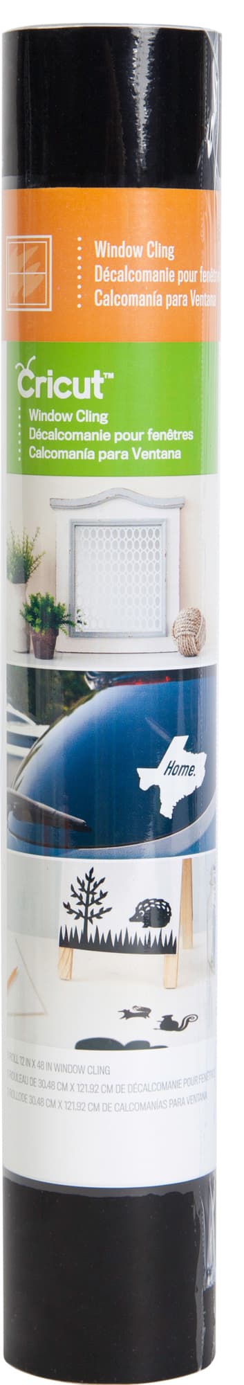 Cricut Window Cling kelmu 30,5 x 122 cm (huurrettu musta)