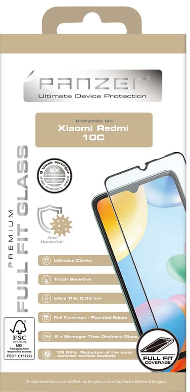 Panzer Tempered Xiaomi Redmi 10C näytönsuoja