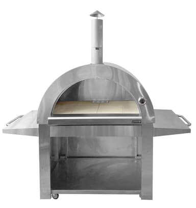 Myoutdoorkitchen - Puilla lämpiävä pizzauuni - Chicago (Ruostumaton)