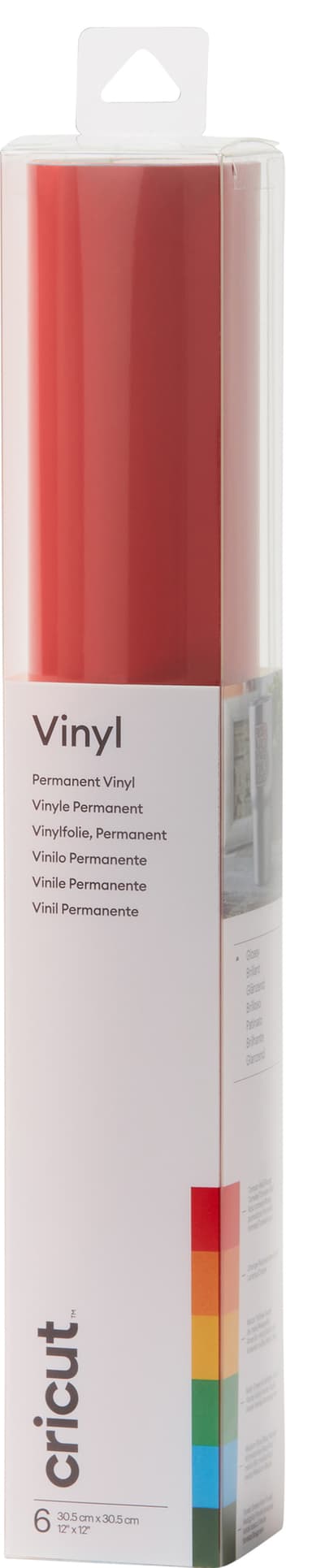 Cricut Premium Permanent Vinyl arkki 6 kpl (kirkkaat värit)