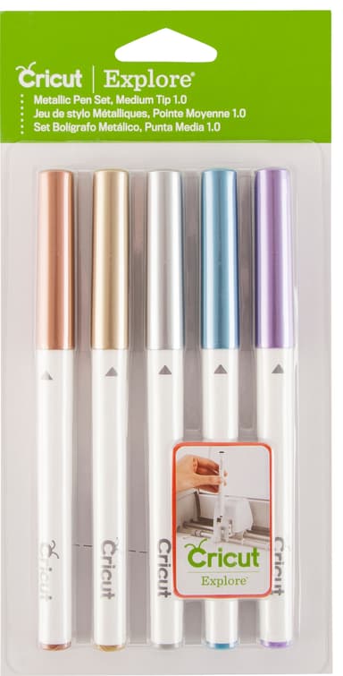 Cricut Explore/Maker Medium Point kynäpakkaus 5 kpl (metalli)
