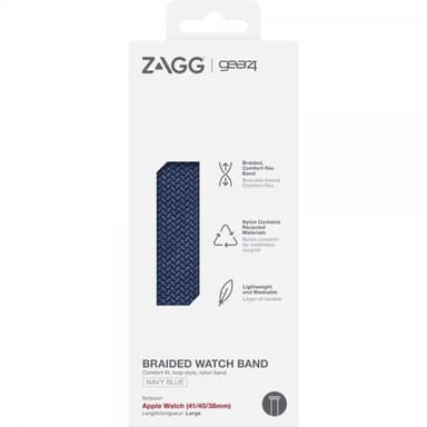 Gear4 Apple Watch 38/40/41mm Ranneke Braided Watch Band Large Navy Blue