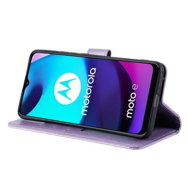 SKALO Moto E20/E30/E40 Mandala lompakkokotelo - Violetti