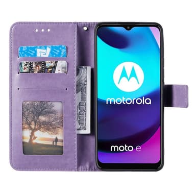 SKALO Moto E20/E30/E40 Mandala lompakkokotelo - Violetti