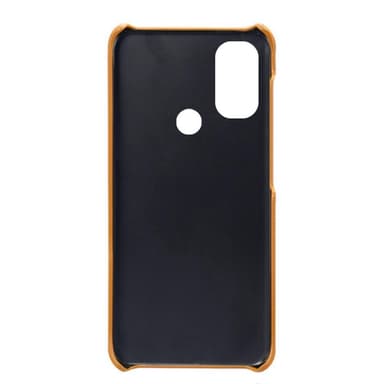 SKALO Moto E20/E30/E40 PU-nahkainen Korttikotelo - Vaaleanruskea