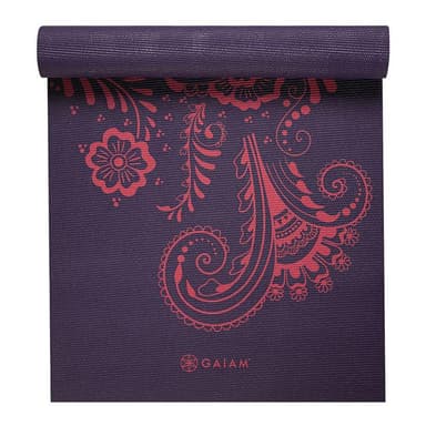 Gaiam Aubergine Swirl Yoga Mat 6mm Premium