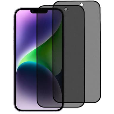 iPhone 15 Plus:lle Karkaistu lasi 180 asteen vakoiluntorjunta Tietosuoja 2kpl