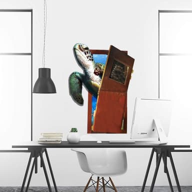 45 x 60cm merikilpikonna seinäkoriste itseliimautuva tarratapetti