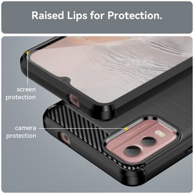 Slim-Fit TPU-puhelinkotelon suojakuori Nokia C32:lle - musta