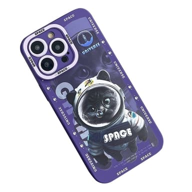 TPU-puhelinkotelon suojakuori iPhone 15 Case Catille - Violetti