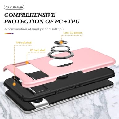Google Pixel 8 Pro sormenrengasjalustan hybridikotelo