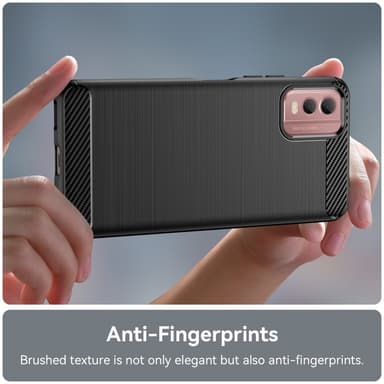 Slim-Fit TPU-puhelinkotelon suojakuori Nokia C32:lle - musta