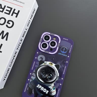 TPU-puhelinkotelon suojakuori iPhone 15 Case Catille - Violetti