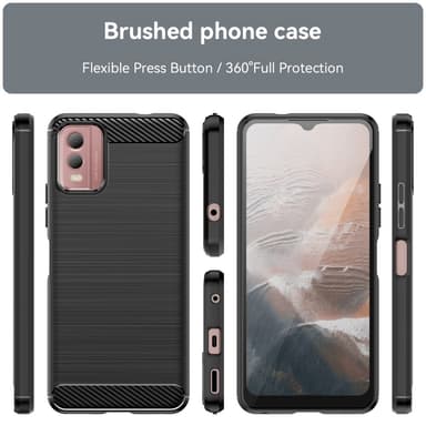 Slim-Fit TPU-puhelinkotelon suojakuori Nokia C32:lle - musta