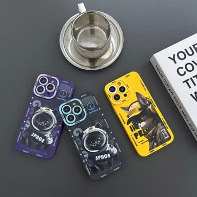 TPU-puhelinkotelon suojakuori iPhone 15 Pro Max Case Catille - Violetti