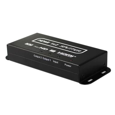 1x2 HDMI splitter stöder 4K / 2K 3D-effekt Musta