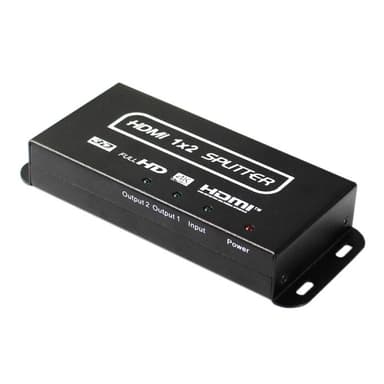 1x2 HDMI splitter stöder 4K / 2K 3D-effekt Musta