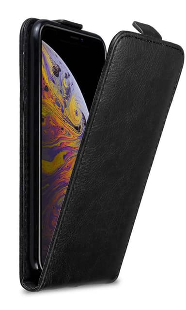 iPhone XS MAX Suojakuori Lompakkokotelo (Musta)