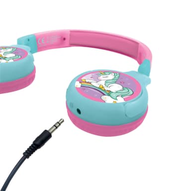 Unicorn 2 in 1 Bluetooth ja langallinen mukavuus taittuvat kuulokkeet lasten turvallinen äänenvoimakkuus