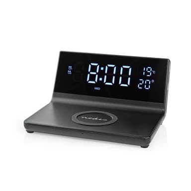 Nedis Herätyskello langattomalla latauksella | Qi-sertifioitu | 5 / 7.5 / 10 / 15 W | USB-A Uros | 2 Hälytysaikojen | Torkkutoiminto