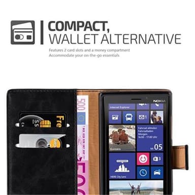 Nokia Lumia 920 Suojakuori Lompakkokotelo (Musta)
