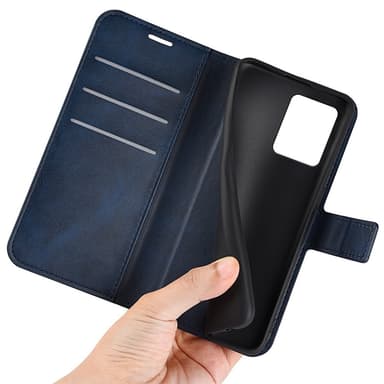 SKALO Motorola Moto G14 Premium Wallet Lompakkokotelo - Sininen