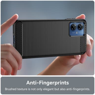SKALO Motorola Moto G14 Armor Carbon Iskunkestävä TPU suojakuori - Musta