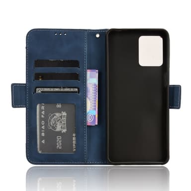 SKALO Motorola Moto G14 6-lokeroa Lompakkokotelo - Sininen