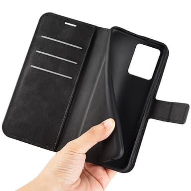 SKALO Motorola Moto G14 Premium Wallet Lompakkokotelo - Musta