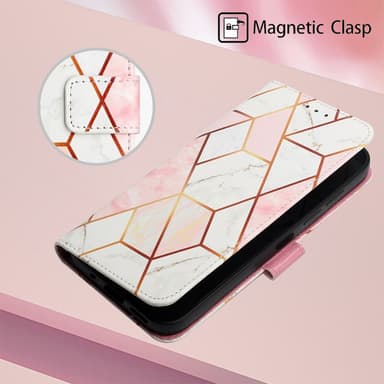 SKALO Motorola Moto G14 Marmori 3D Lompakkokotelo