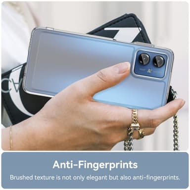 SKALO Motorola Moto G14 Läpinäkyvä TPU Metal Buttons Suojakuori - Läpinäkyvä