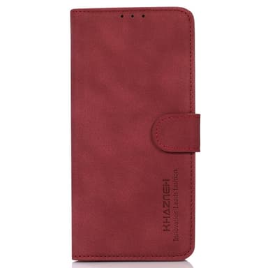 SKALO Motorola Moto G14 KHAZNEH Lompakkokotelo PU-nahasta - Punainen