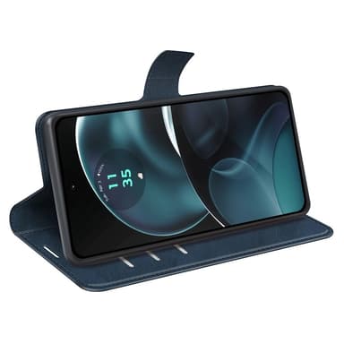 SKALO Motorola Moto G14 Premium Wallet Lompakkokotelo - Sininen