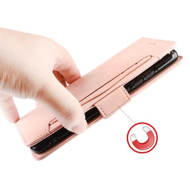 SKALO Motorola Moto G14 6-lokeroa Lompakkokotelo - Pinkki