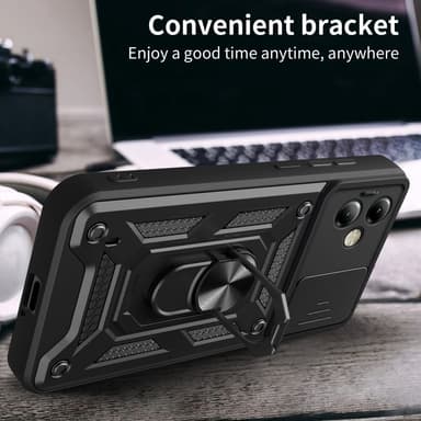 SKALO Motorola Moto G14 Armor hybridi metallirengas kameran liukusäädin - - Kulta