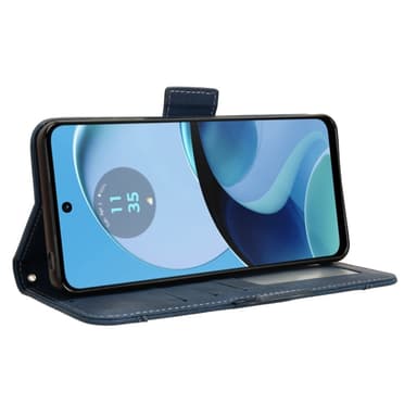 SKALO Motorola Moto G14 6-lokeroa Lompakkokotelo - Sininen