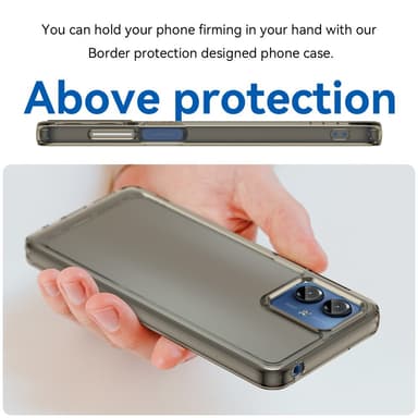 SKALO Motorola Moto G14 Läpinäkyvä TPU Metal Buttons Suojakuori - Harmaa