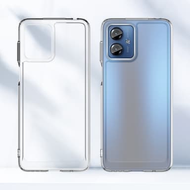 SKALO Motorola Moto G14 Läpinäkyvä TPU Metal Buttons Suojakuori - Läpinäkyvä