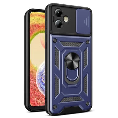 SKALO Motorola Moto G14 Armor hybridi metallirengas kameran liukusäädin - - Sininen