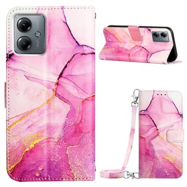 SKALO Motorola Moto G14 Marmori 3D Lompakkokotelo