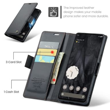 CASEME Retro Lompakkokotelo Pixel 8 Pro