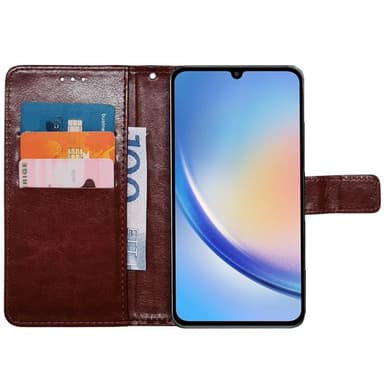 Lompakkokotelo 3-kortti Samsung Galaxy A05s - Ruskea