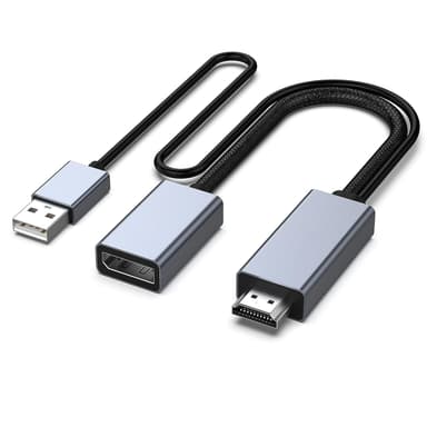 NÖRDIC HDMI-Displayport-sovitin 20cm 4K60Hz 18Gbps