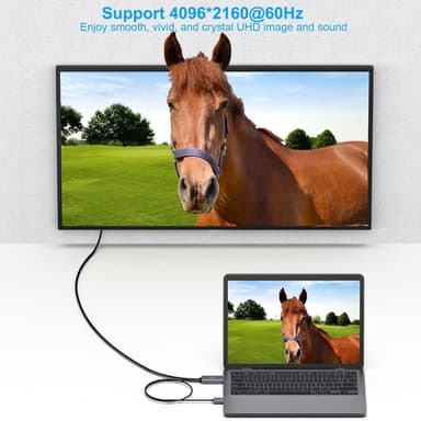 NÖRDIC HDMI-Displayport-kaapeli 1m 4K60Hz 18Gbps